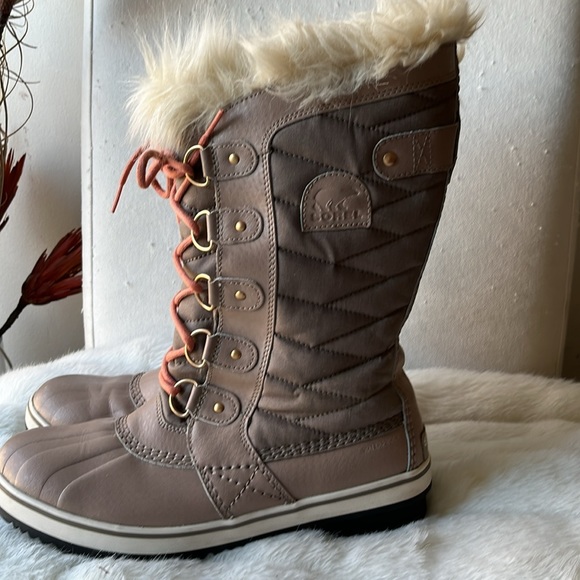Sorel Tofino Winter Boots Omega Taupe Paradox Pink Women’s NWOT - Picture 4 of 15